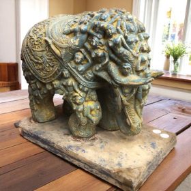 k82 7052 a indian accessory gift ornate elephant statues left