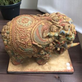 k82 7052 b indian accessory gift ornate elephant statues above