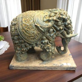 k82 7052 c indian accessory gift ornate elephant statues left side