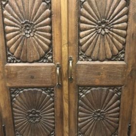 k82 7057 indian furniture sunburst cabinet close
