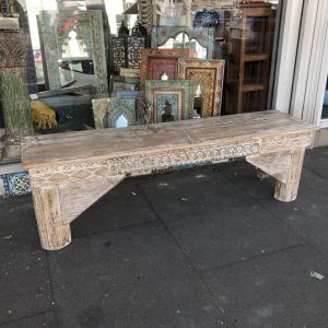 k82 7095 b indian furniture carved fronted bench main