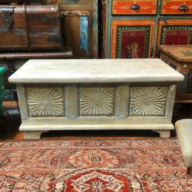 k82 7122 indian furniture sunburst trunk front