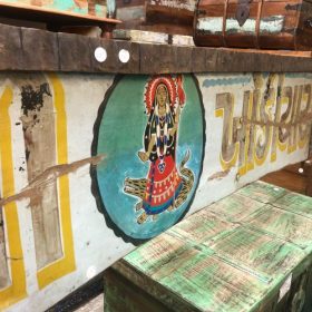 k82 7154 a indian furniture vintage wooden panels close centre