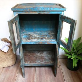 k82 7164 indian furniture original vintage cabinet open