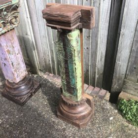 k82 7198 h a indian furniture 'half pillar' stand right