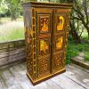 k82 7221 indian furniture painted brown cabinet main