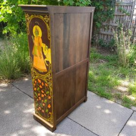 k82 7221 indian furniture painted brown cabinet back