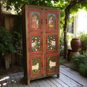 k82 7222 indian furniture hand painted cabinet main