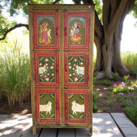 k82 7222 indian furniture hand painted cabinet front