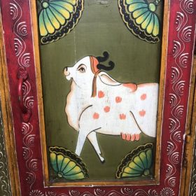k82 7222 indian furniture hand painted cabinet cow