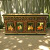 k82 7228 indian furniture large dark green sideboard main