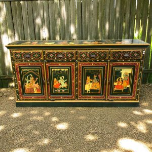 k82 7228 indian furniture large dark green sideboard main