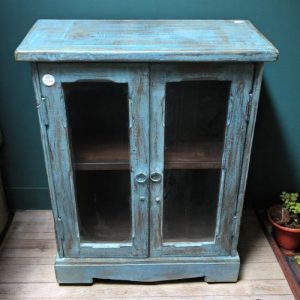 k82 7239 indian furniture small glass door cabinet front