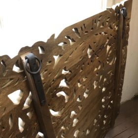 k82 7407 blue indian furniture stunning hand carved panel back