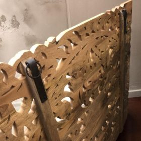 k82 7407 natural indian furniture stunning hand carved panel back
