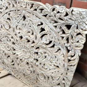 k82 7407 white indian furniture stunning hand carved panel right