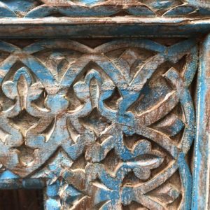 k82 8260 indian furniture hand carved mango mirror close