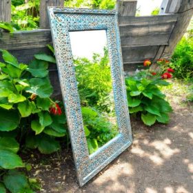 k82 8260 indian furniture hand carved mango mirror left