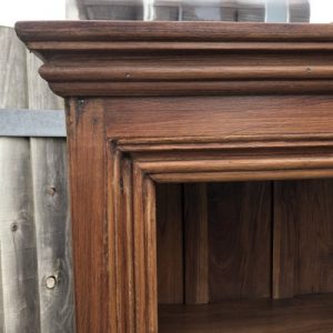kh27 196 indian furniture teak shelved bookcase corner