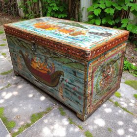 kh27 207 b indian furniture large hand painted box main