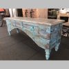 k82 4895 indian furniture low blue console table main