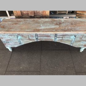 k82 4895 indian furniture low blue console table top