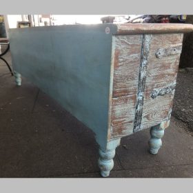 k82 4895 indian furniture low blue console table back