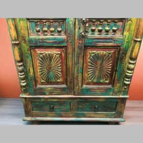 k82 7045 indian furniture lower cabinet with a tiled top