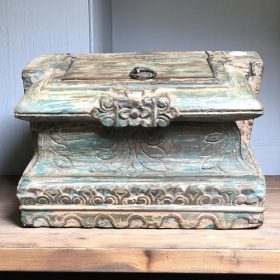 k82 7083 b indian accessory gift old vintage pillar bases front