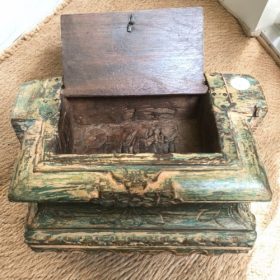 k82 7083 b indian accessory gift old vintage pillar bases open