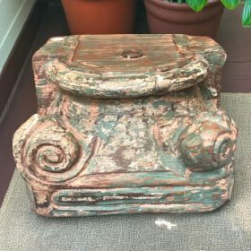 k82 7083 c indian accessory gift old vintage pillar bases front