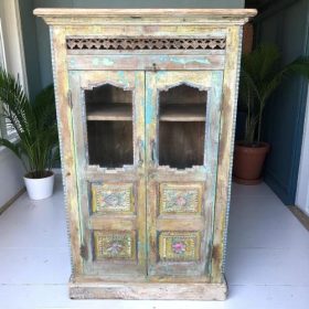 k82 7121 indian furniture vintage carved cabinet front