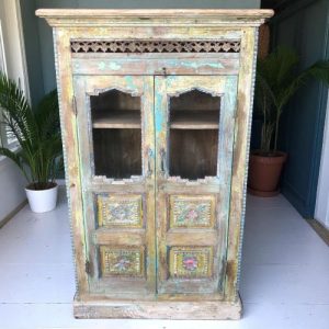 k82 7121 indian furniture vintage carved cabinet front