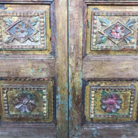k82 7121 indian furniture vintage carved cabinet close