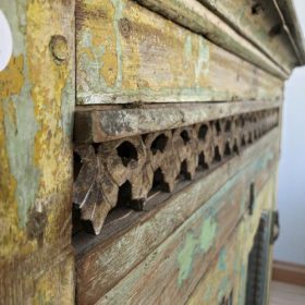 k82 7121 indian furniture vintage carved cabinet angle