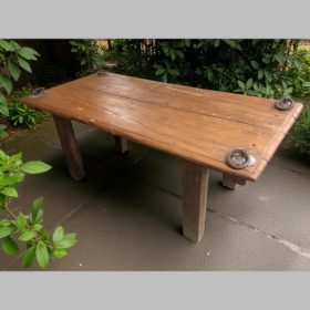 k82 7146 indian furniture rustic coffee table left