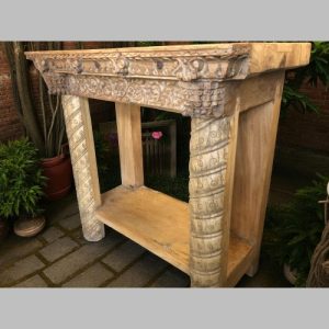 k82 7186 indian furniture console with lower shelf right