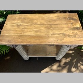 k82 7186 indian furniture console with lower shelf top
