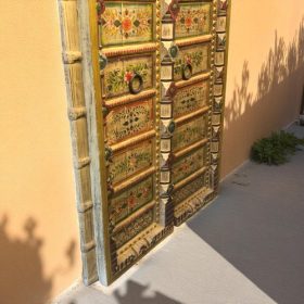 k82 8124 indian furniture vintage old teak door lower