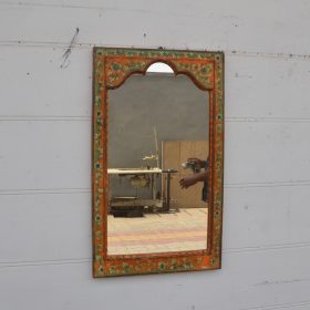 kh28 233 a indian furniture orange painted mirror factory