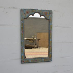 kh28 234 indian furniture blue framed mirror factory