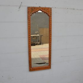 kh28 235 indian furniture slim orange painted mirror factory