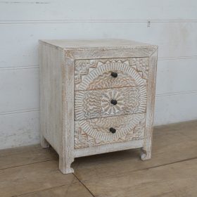 kh28 243 indian furniture whitewash bedside drawers factory