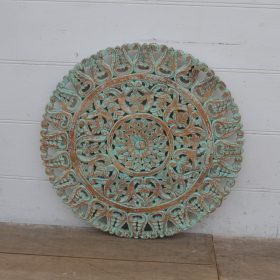 kh28 255 indian furniture circular carved wall panel factoy