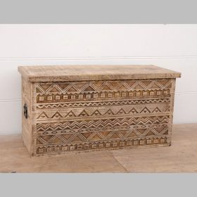 kh28 m 22857 indian furniture aztec carved trunk factory