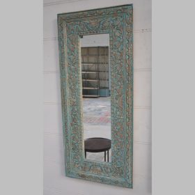 kh28 m 8017 indian furniture carved turquoise mirror factory