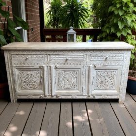 k82 7047 indian furniture elegant white sideboard front