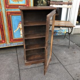 k82 7049 indian furniture slim teak glass door unit shelves