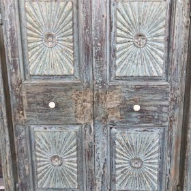 k82 7053 indian furniture sunburst teak door cabinet doors