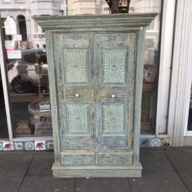 k82 7053 indian furniture sunburst teak door cabinet front